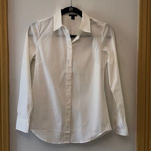 Women’s white button down.
